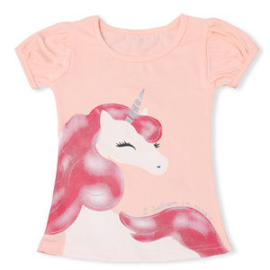 Unicorn Believe in Magic Pink Girls Shirt